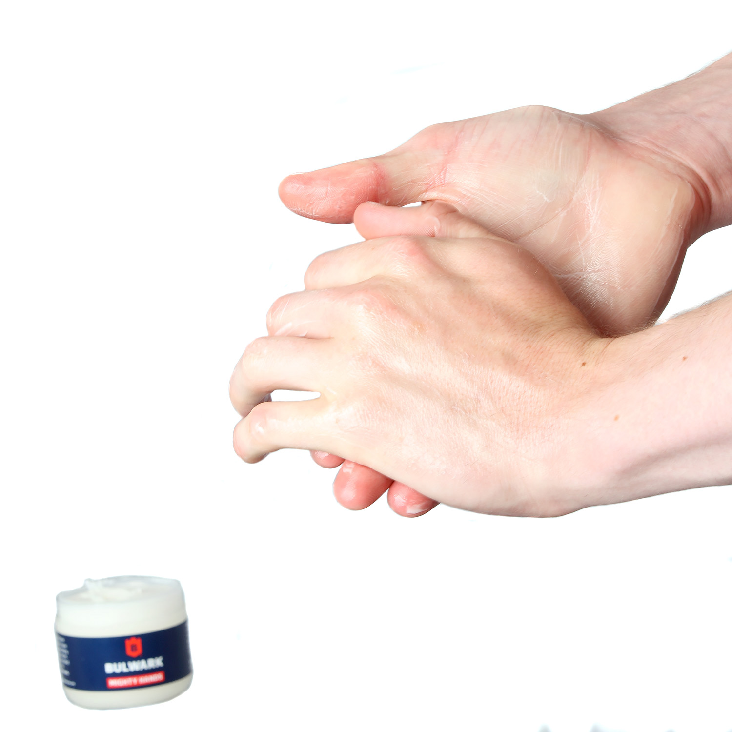 Hand Cream for Hard Working Hands – Mighty Hands from Bulwark Skin Care, 100% Natural Safe Barrier Cream for Men, with Shea Butter, Vitamin E & Hemp Oil, Skin Repair Intensive Hand Balm.